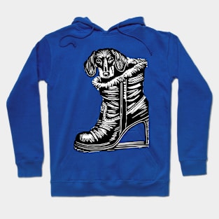 Dachshund Dog on a boot Hoodie